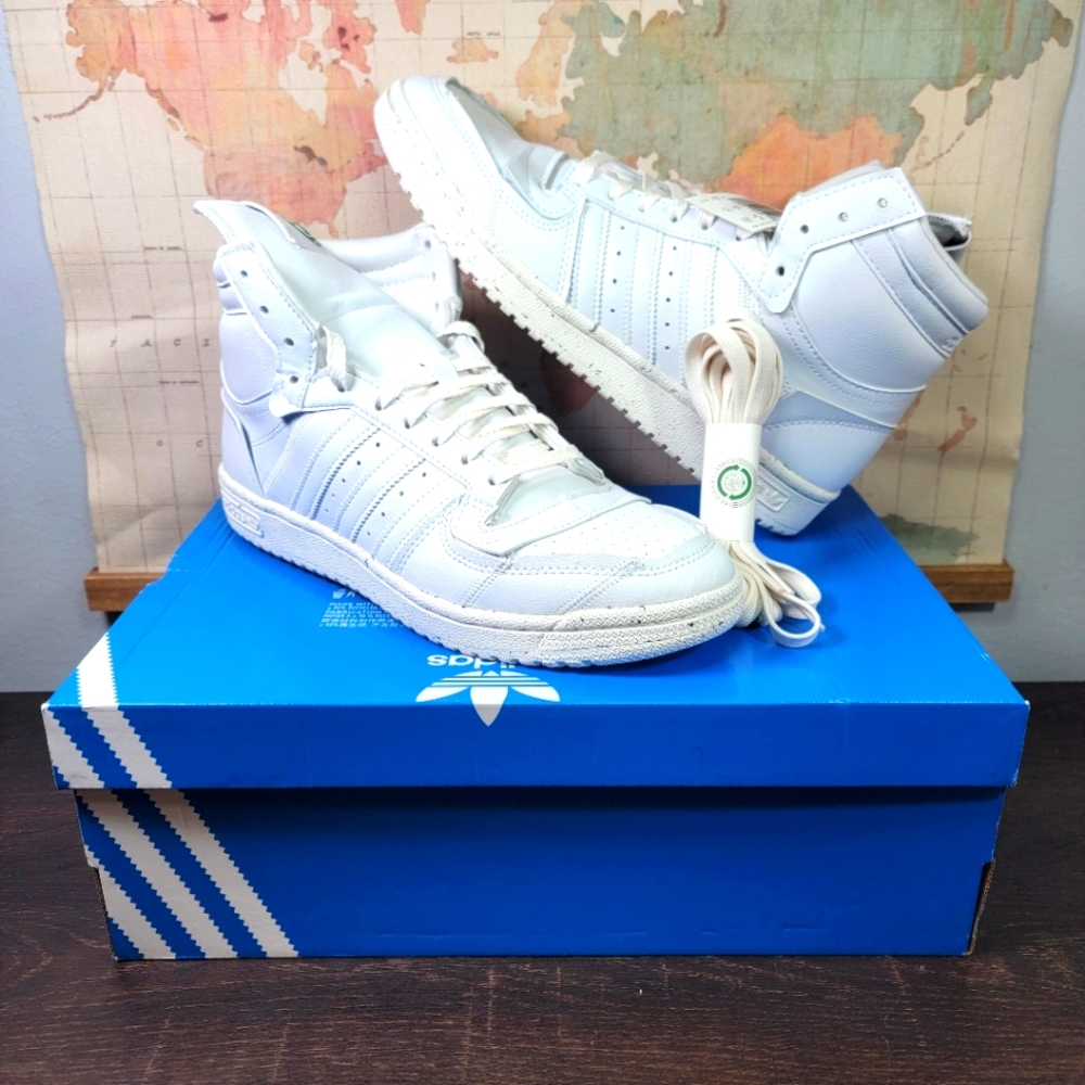 BRAND NEW Adidas Top Ten Hi Classics Collection Cloud White Men's Size 9.0